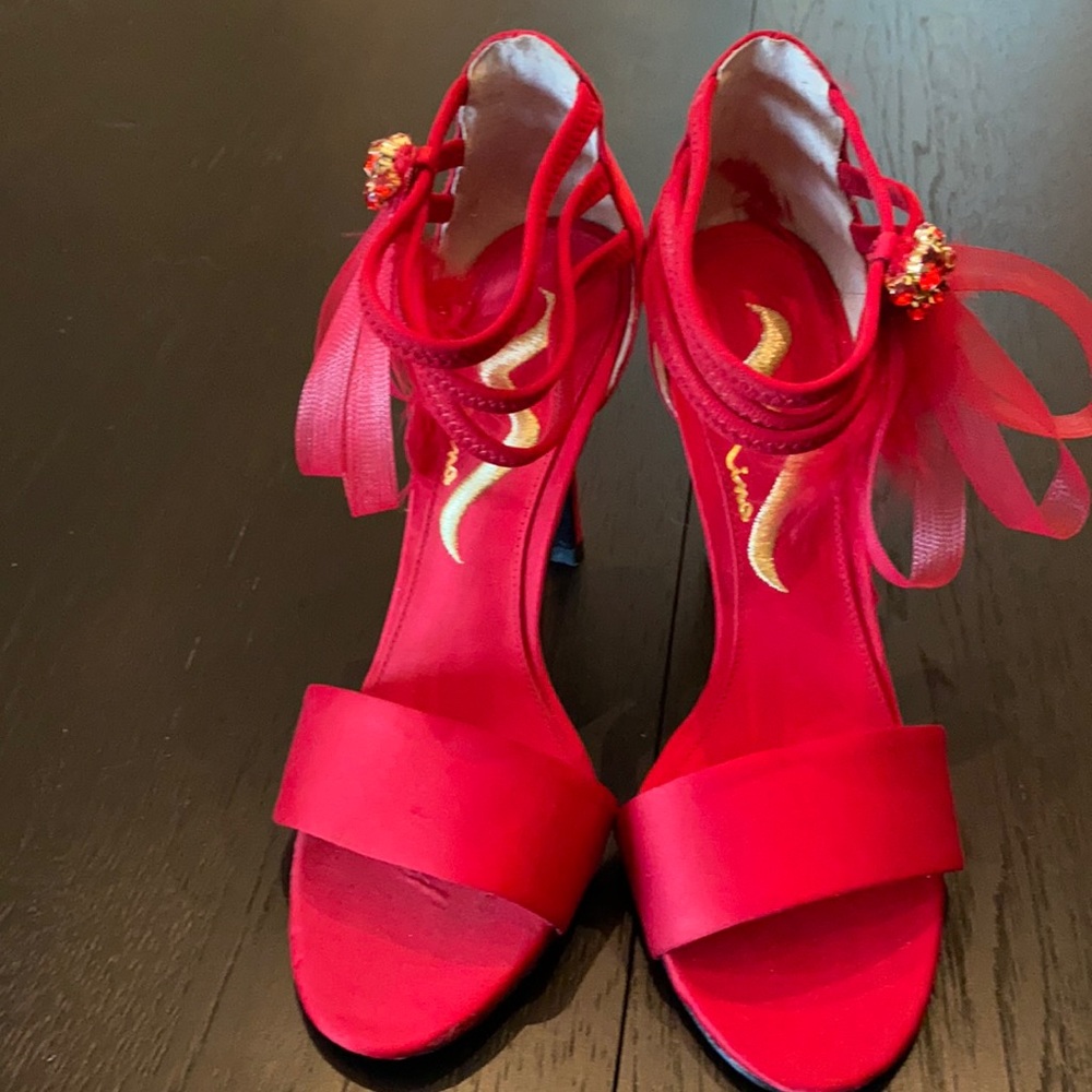 Red dress shoes